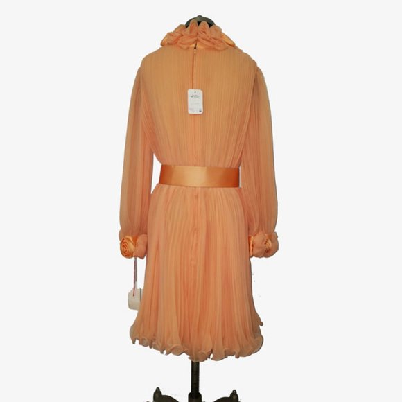 Vtg 70s Deadstock Cocktail Party Dress 10 - Picture 8 of 13